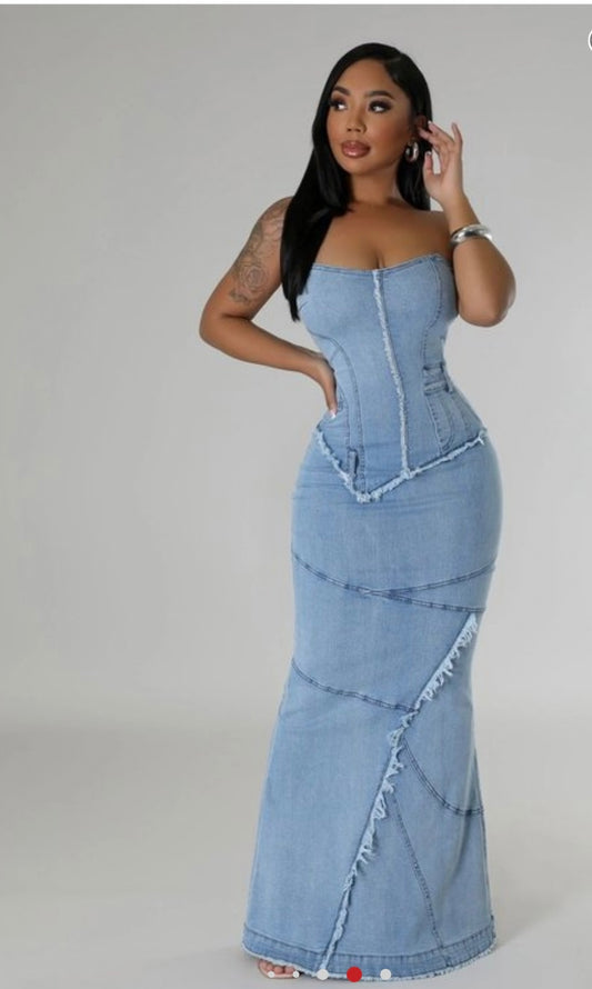 Corset Denim Dress