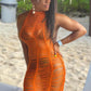 Abby Orange maxi dress